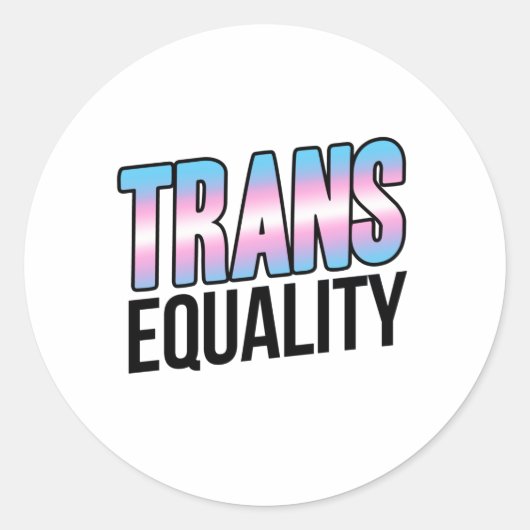 Transgelijkheid Ronde Sticker (Voorkant)