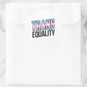 Transgelijkheid Ronde Sticker (Tas)