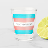 Transgender aangepaste tekst trans drinken shot glas (Voorkant)