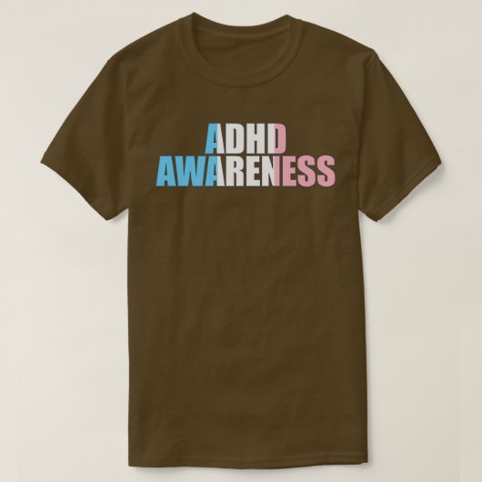 Transgender ADHD-bewustzijn T-shirt (Design voorkant)
