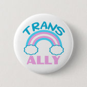 Transgender Ally Ronde Button 5,7 Cm (Voorkant)