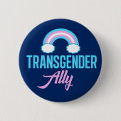 Transgender Ally Ronde Button 5,7 Cm (Voorkant)