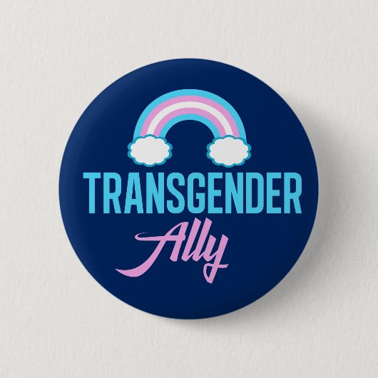 Transgender Ally Ronde Button 5,7 Cm (Voorkant)