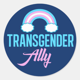Transgender Ally Ronde Sticker