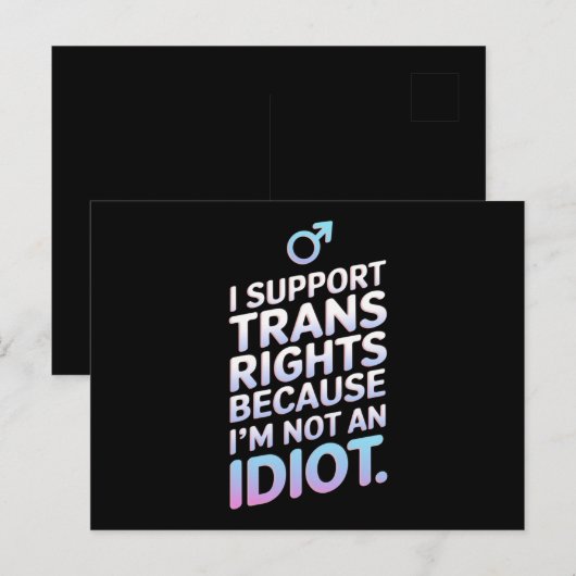 Transgender Ally Trans Pride Flag Support Briefkaart (Voorkant / Achterkant)