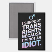 Transgender Ally Trans Pride Flag Support Magneet (Voorkant / Achterkant)