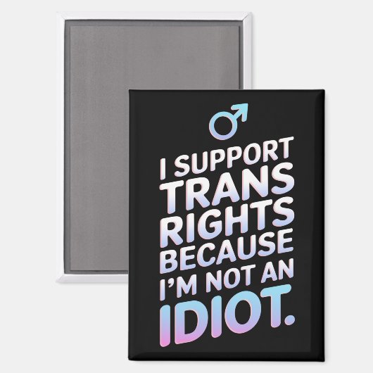 Transgender Ally Trans Pride Flag Support Magneet (Voorkant / Achterkant)