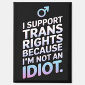 Transgender Ally Trans Pride Flag Support Magneet (Voorkant)
