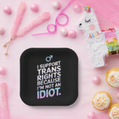 Transgender Ally Trans Pride Flag Support Papieren Bordje (Feest)