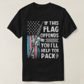 Transgender als deze vlag je schendt AR15 Pistool  T-shirt (Design voorkant)