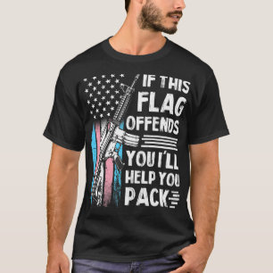Transgender als deze vlag je schendt AR15 Pistool T-shirt