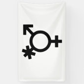 Transgender Alternatief Geslachts Symbool Spandoek (Verticaal)