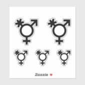 Transgender Alternatief Geslachts Symbool Sticker (Vel)