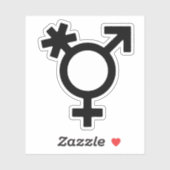 Transgender Alternatief Geslachts Symbool Sticker (Vel)