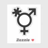 Transgender Alternatief Geslachts Symbool Sticker (Vel)