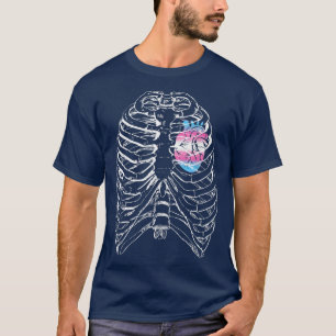 Transgender Anatomic Heart Ribcage Trans Pride H T-shirt