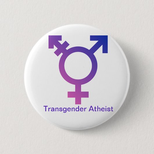 Transgender Atheïstische knop Ronde Button 5,7 Cm (Voorkant)