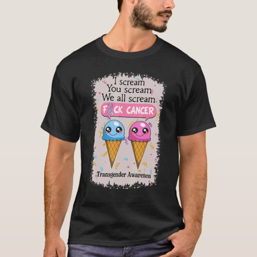 Transgender Awareness Cute Ice Creams Gezegde T-shirt (Voorkant)