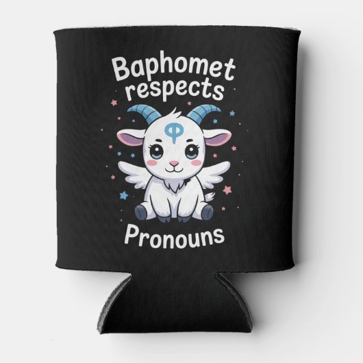 Transgender Baphomet respecteert voornaamwoorden T Blikjeskoeler (Voorkant)