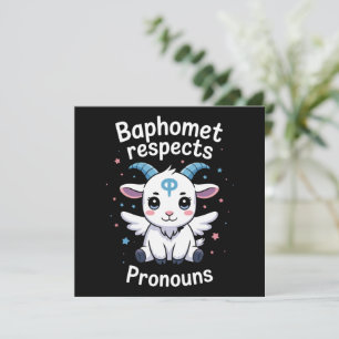 Transgender Baphomet Respecteert Voornaamwoorden T Kaart