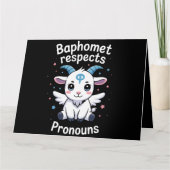 Transgender Baphomet respecteert voornaamwoorden T Kaart (Voorkant)