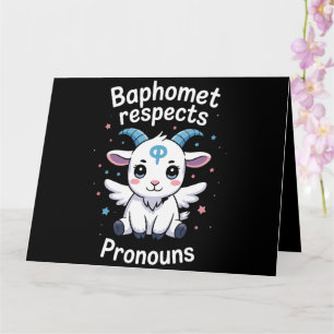 Transgender Baphomet Respecteert Voornaamwoorden T Kaart