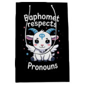 Transgender Baphomet respecteert voornaamwoorden T Medium Cadeauzakje (Voorkant)
