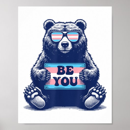 Transgender Be You Trans Pride M2f F2m Poster (Voorkant)