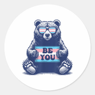 Transgender Be You Trans Pride M2f F2m Ronde Sticker