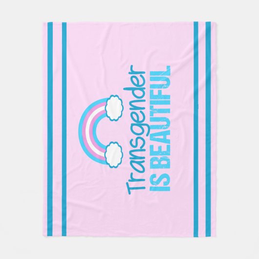 Transgender Beauful Rainbow Fleece Deken (Voorkant)