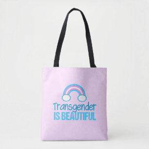 Transgender Beauful Rainbow Tote Bag