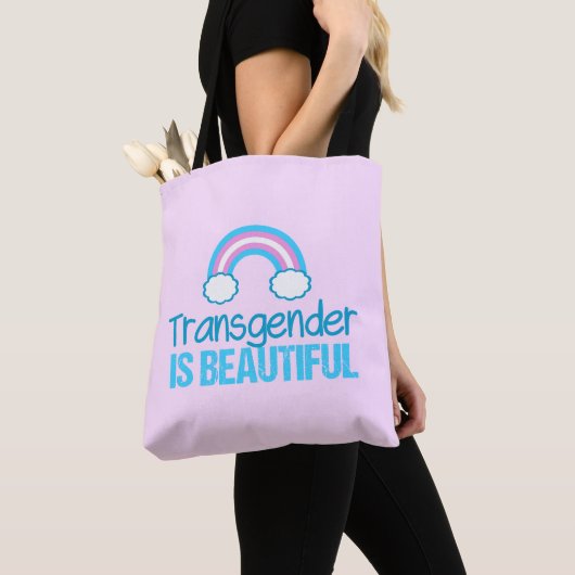 Transgender Beauful Rainbow Tote Bag (Dichtbij)