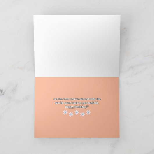 Transgender Bloem Verjaardag Kaart (Binnen)