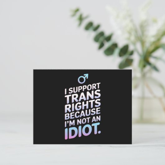 Transgender Bondgenoot Trans Pride Vlag Ondersteun Briefkaart (Staand voorkant)