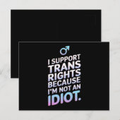 Transgender Bondgenoot Trans Pride Vlag Ondersteun Briefkaart (Voorkant / Achterkant)