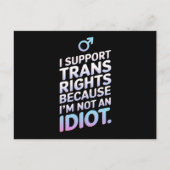 Transgender Bondgenoot Trans Pride Vlag Ondersteun Briefkaart (Voorkant)