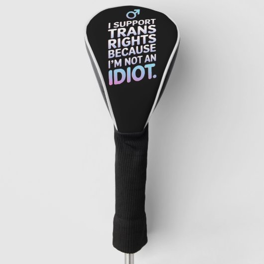 Transgender Bondgenoot Trans Pride Vlag Ondersteun Golfheadcover (Voorkant)