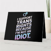 Transgender Bondgenoot Trans Pride Vlag Ondersteun Kaart (Voorkant)