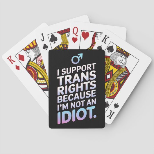 Transgender Bondgenoot Trans Pride Vlag Ondersteun Pokerkaarten (Achterkant)