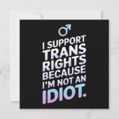 Transgender Bondgenoot Trans Pride Vlag Steun Kaart (Voorkant)