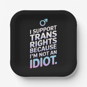 Transgender Bondgenoot Trans Pride Vlag Steun  Papieren Bordje
