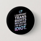 Transgender Bondgenoot Trans Pride Vlag Steun Ronde Button 5,7 Cm (Voorkant)