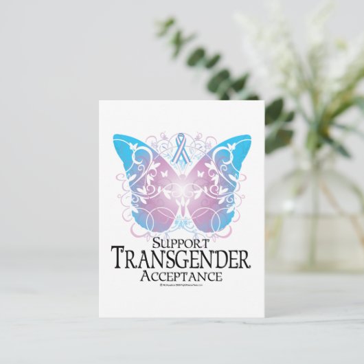 Transgender Butterfly Briefkaart (Staand voorkant)