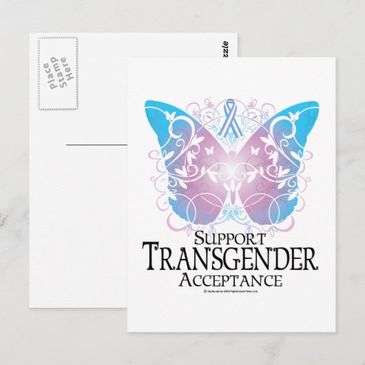 Transgender Butterfly Briefkaart (Voorkant / Achterkant)