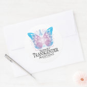 Transgender Butterfly Ronde Sticker (Envelop)