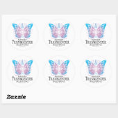Transgender Butterfly Ronde Sticker (Vel)