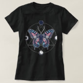 Transgender Butterfly Trans Pride Flag LGBT Moon S T-shirt (Design voorkant)