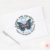 Transgender Butterfly Tribal Ronde Sticker (Envelop)