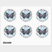 Transgender Butterfly Tribal Ronde Sticker (Vel)