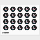 Transgender Cat Astrologie Hemelse LHBT Pride Tra Ronde Sticker (Vel)